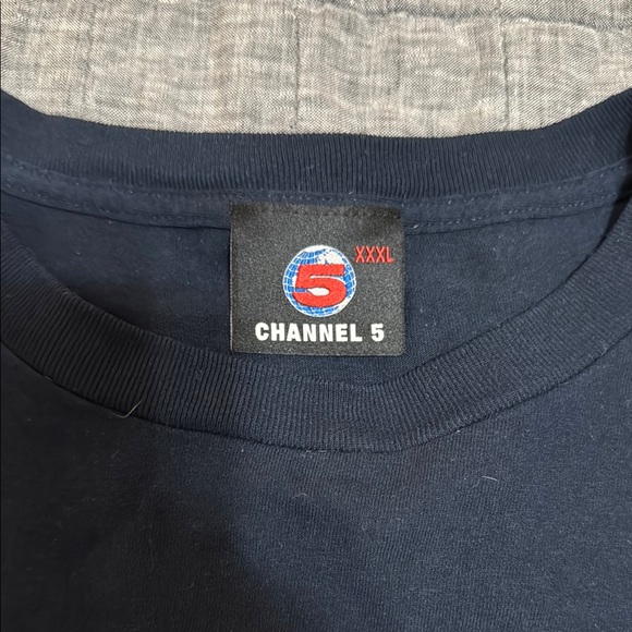 CHANNEL 5 “No Custers” tee navy blue size 3XL - Picture 2 of 3